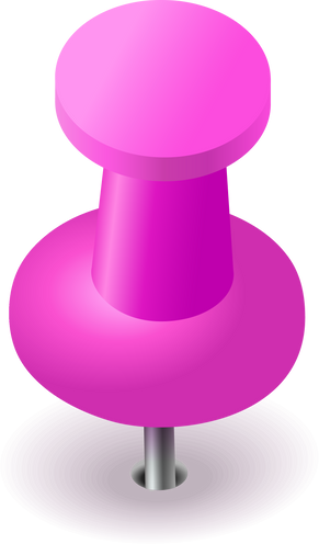 Pink Pushpin Illustration