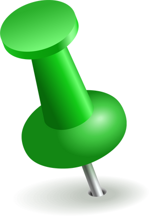 Green Pushpin Illustration